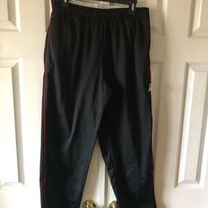 Fila black track pants w/ red stripe size M